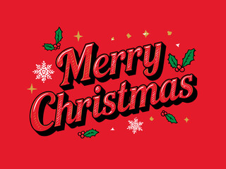 Merry Christmas Festive Typography