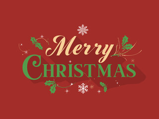 Merry Christmas Festive Typography