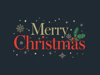 Merry Christmas Festive Typography