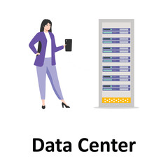 Data Center Vector Illustration Which can easily edit or modify