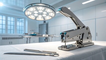 Sterile Surgical Stapler Prepared for Use in Operating Room