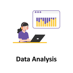 Data Analysis Vector Illustration Which can easily edit or modify