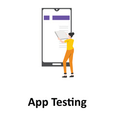 App Testing Vector Illustration Which can easily edit or modify