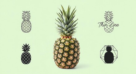 Pineapple illustrations