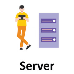 Server Vector Illustration Which can easily edit or modify