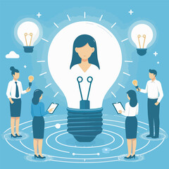 Flat design meeting and teamwork icon set including brainstorming, discussion, presentation, collaboration, and business agreement