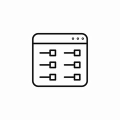 Fototapeta premium browser settings icon icon sign vector