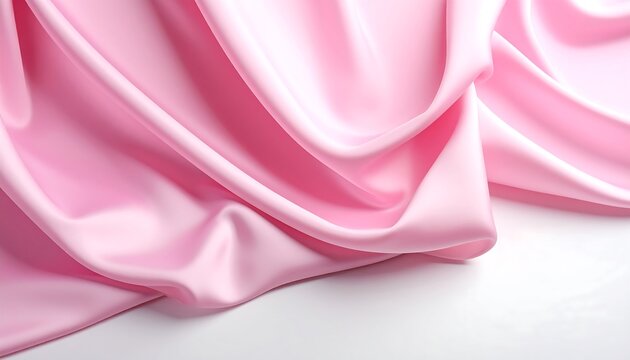 Pink silk fabric drapes elegantly
