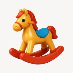 Colorful toy rocking horse illustration.