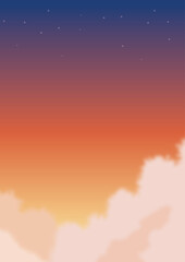 夕焼け空の背景_縦