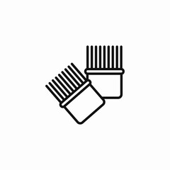 hair rollers set icon sign vector