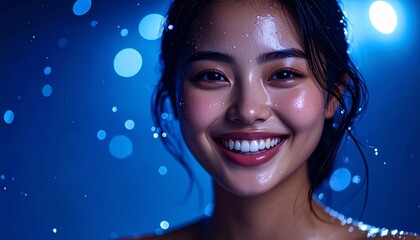 close up portrait of beautiful asian woman