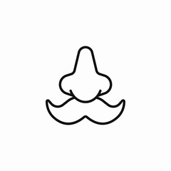 mustache nose icon sign vector