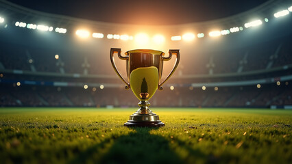 Golden triumph on emerald blaze—elegant, sculptural, and pulsing with celebration, clarity, and poetic promise.
