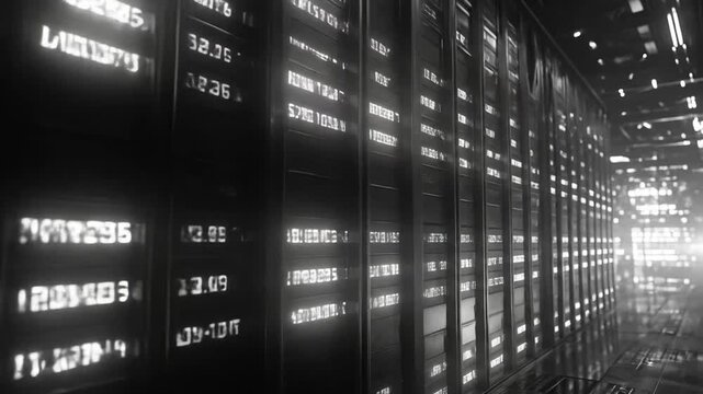 Abstract Financial Data Stream: A Dynamic Display of Fluctuating Market Trends - Powered by Adobe