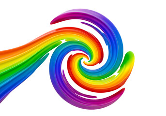 Obraz premium Vibrant Rainbow Spiral: Abstract Art Background