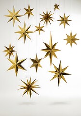 Golden Star Decorations for Christmas.