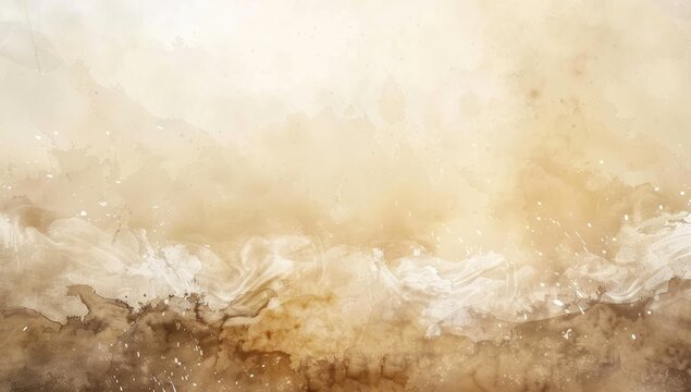 An abstract image featuring a blend of light beige and brown hues, reminiscent of a cloudy sky or a fluid marble texture.  The colors transition smoothly, creating a soft, ethereal effect