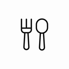 fork spoon icon icon sign vector