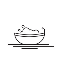 bath tube icon, vector best line icon.