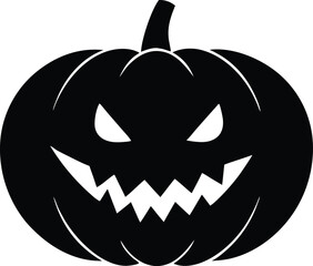 halloween pumpkin vector icon, jack-o-lantern illustration