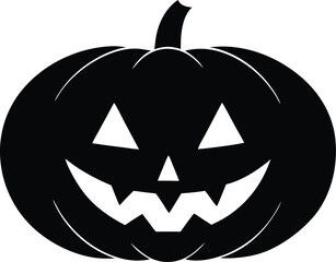 halloween pumpkin vector icon, jack-o-lantern illustration
