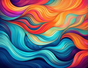 Obraz premium abstract wavy pattern in vibrant colors