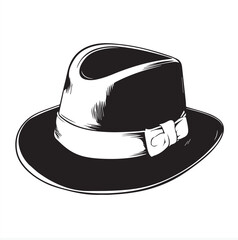 vector illustration of a black hat
