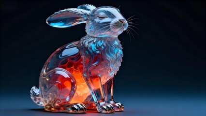 Crystal Rabbit Sculpture