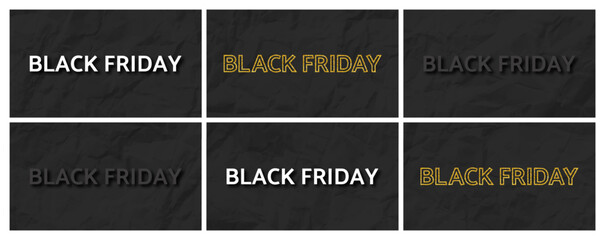 Black Friday inscription on crumpled paper