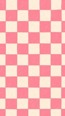 Pink checkered pattern wallpaper.