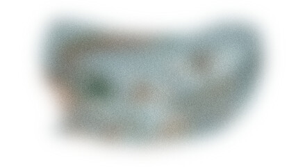 An abstract gray shape, isolated on transparent background, with subtle textures and blurred edges, creates a mysterious and intriguing visual element