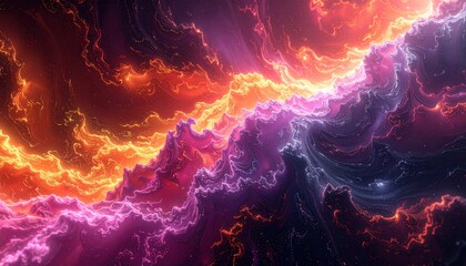 A vibrant, abstract representation of swirling colors and cosmic elements, evoking a sense of depth and otherworldly beauty.