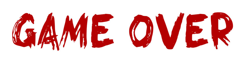 Game Over: Bold Red Statement of Finality