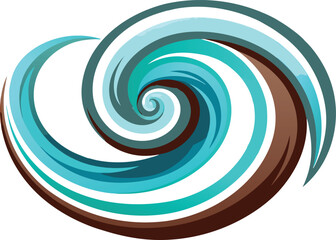 realistic oil paint swirl pattern icon.