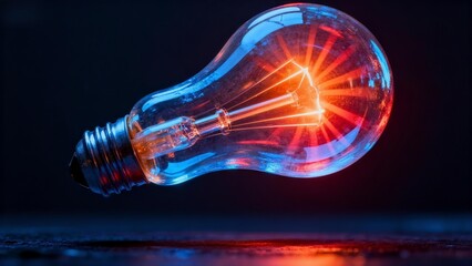 Glowing Light Bulb Art