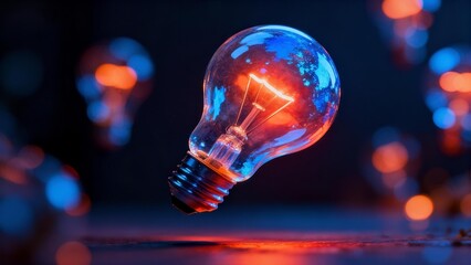 Glowing Light Bulb Art