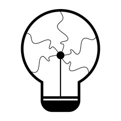 Creative Idea and Innovation Brain Lightbulb Line Icon