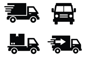 Delivery truck icons, Vector Design, Icon Design