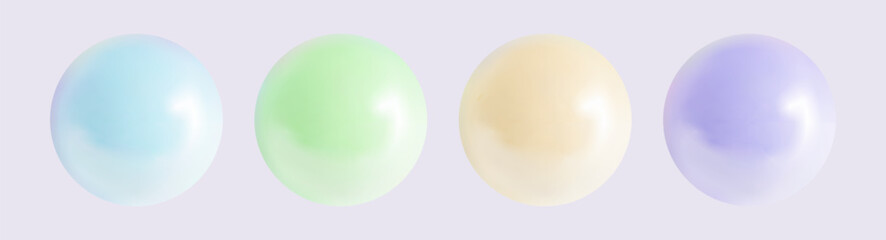 Realistic glossy rainbow sphere with iridescent 3D liquid glow.