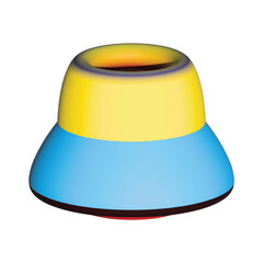 Fototapeta premium 3D Surface Plot – Scalar Field Visualization Scroll with Color Gradient