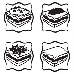 A Wholesome Vegetarian Lasagna Dinner, a Layered Italian Food Baked Pasta Comfort Food with Creamy Ricotta Sauce and Fresh Vegetables