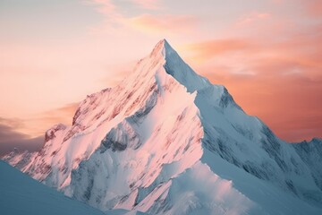 Naklejka premium Snow mountain outdoors nature sky.