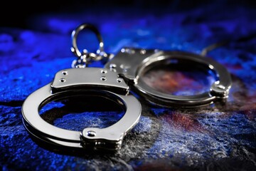 Handcuffs representing crime, justice, and law enforcement