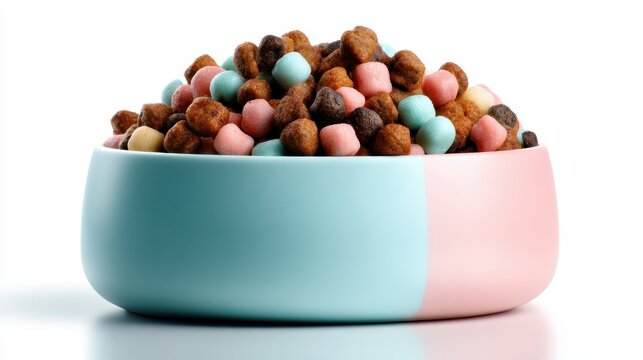 A vibrant bowl filled with colorful cereal and marshmallows captures a sense of fun and nostalgia, inviting viewers to relive joyful moments from their childhood breakfast.