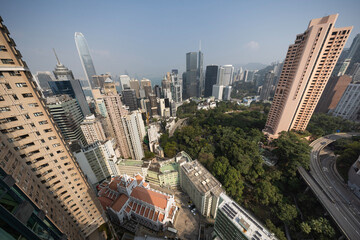 amazing hong kong skyline from a high vantage point