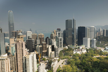 amazing hong kong skyline from a high vantage point