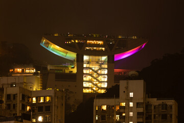 Amazing hong kong skyline from a high vantage point at night