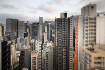 amazing hong kong skyline from a high vantage point