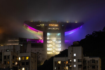 Amazing hong kong skyline from a high vantage point at night